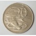 AUSTRALIA 1971 . TWENTY 20 CENTS COIN . ERROR . SPLIT PLANCHET